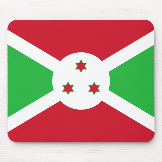 Mousepad Bandeira Patriótica do Burundi (Frente)