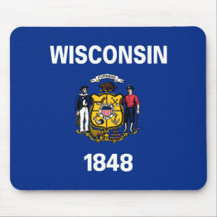 Mousepad Bandeira patriótica do estado de Wisconsin