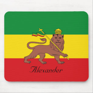 Mousepad Bandeira Personalizada do Rastáfias da Etiópia L