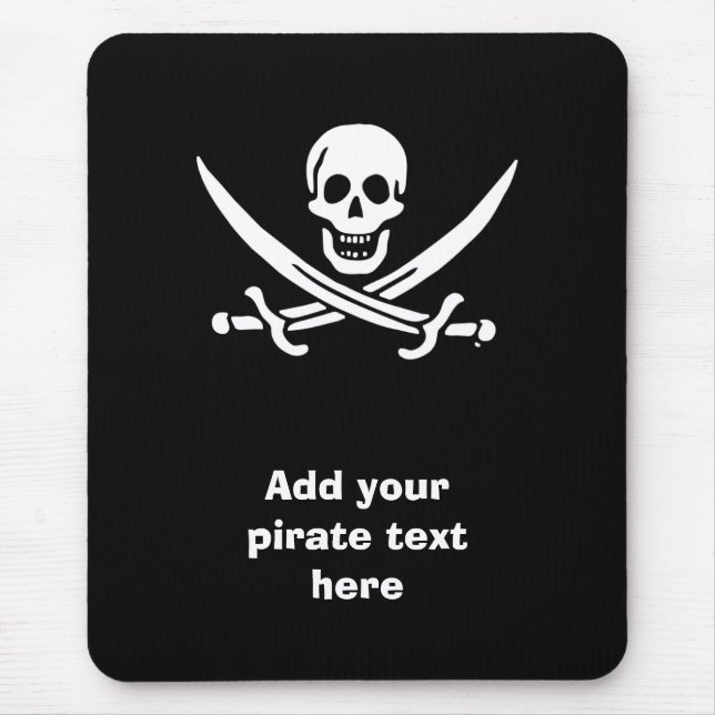 Mousepad Bandeira pirata de Jolly roger (Frente)
