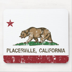 Mousepad Bandeira Placerville da república de Califórnia