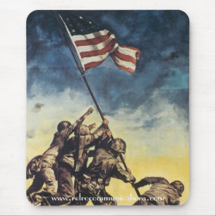 Mousepad Bandeira que aumenta sobre Iwo Jima