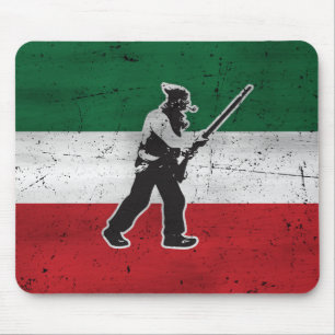 Mousepad Bandeira Quebec e Patriota Henri Julien desgastada