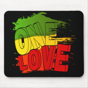 Mousepad Bandeira Reggae, One Love, Rasta