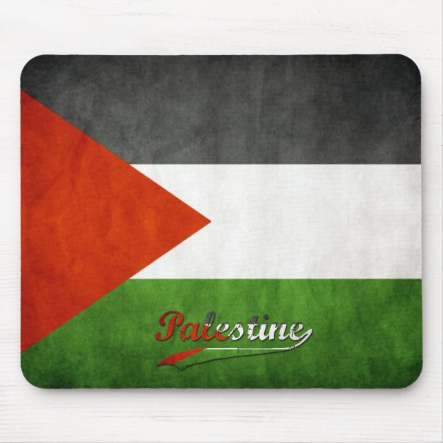 Mousepad Bandeira retro de Palestina (Frente)