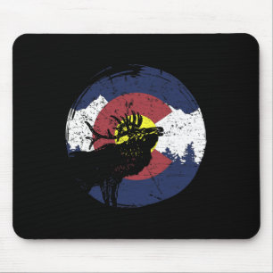 Mousepad Bandeira Retro do Estado do Colorado Montanhas Roc