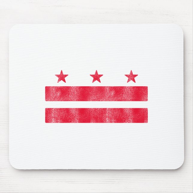 Mousepad Bandeira Retro Washington Dc Distrito De Columbia  (Frente)