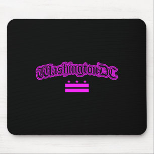 Mousepad Bandeira rosa de Washington Dc para mulheres e men