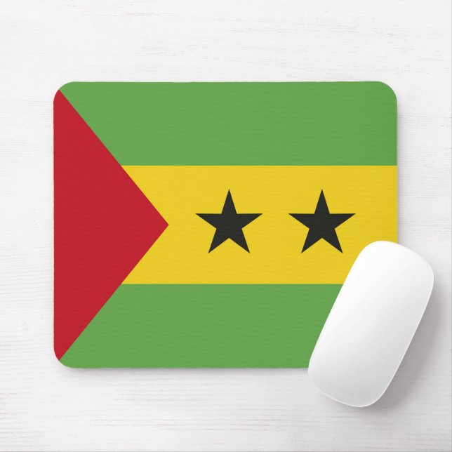 Mousepad bandeira São Tomé e Príncipe (Com mouse)