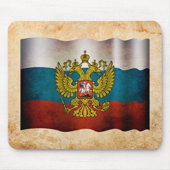 Mousepad Bandeira soprando na Rússia (Frente)