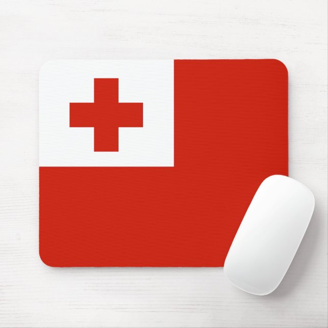 Mousepad Bandeira Tonga (Com mouse)