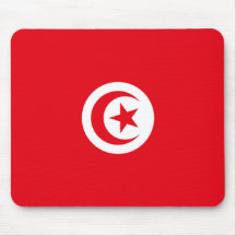 Bandeira Tunisina (Tunísia) (Crescente Islâmica)