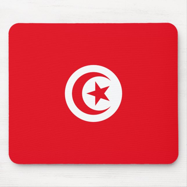 Mousepad Bandeira Tunisina (Tunísia) (Crescente Islâmica) (Frente)