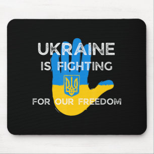 Mousepad Bandeira Ucraniana Que Apoia A Luta Da Ucrânia Pel