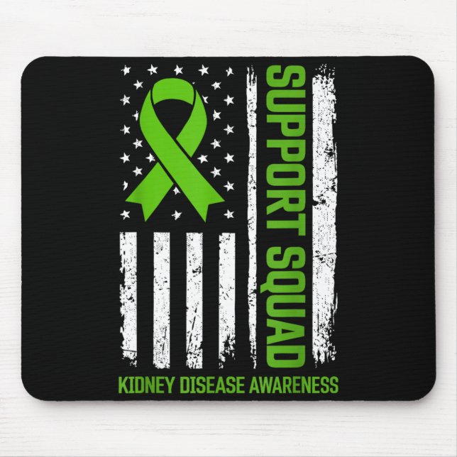 Mousepad Bandeira Verde de Conscientização sobre Doenças Re (Frente)