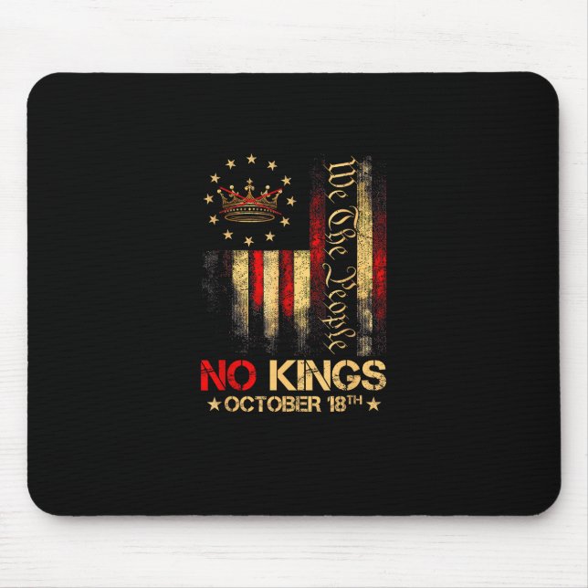 Mousepad Bandeira Vintage América Sem Reis 1776 (Frente)