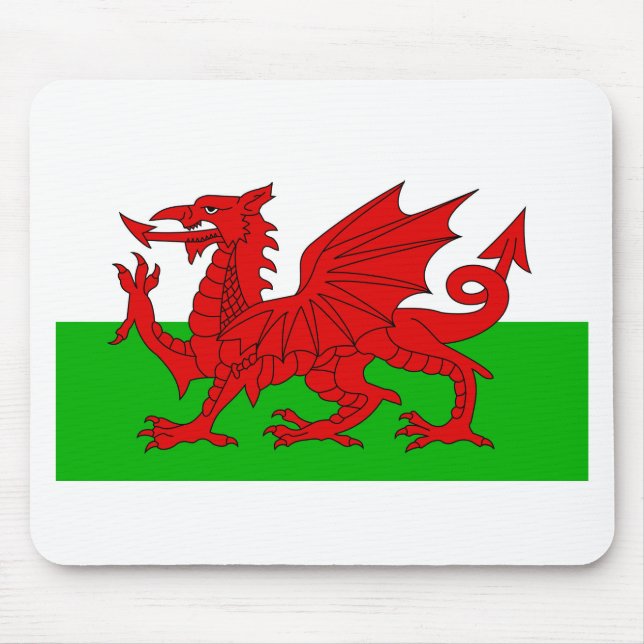 Mousepad Bandeira Welsh / Wales - Imagem de Alta Qualidade  (Frente)