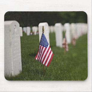Mousepad Bandeiras americanas nos túmulos de Veteranos amer