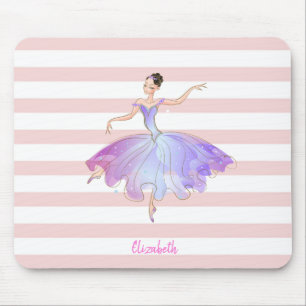 Mousepad Bandeiras Brancas Adoráveis Ballerina Rosa