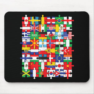 Mousepad Bandeiras de países de bandeira internacional mund