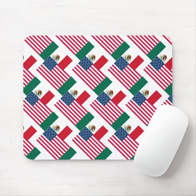 Mousepad Bandeiras mexicanas e americanas (Com mouse)