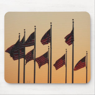 Mousepad Bandeiras nos EUA Patrióticos Sunset Americanos