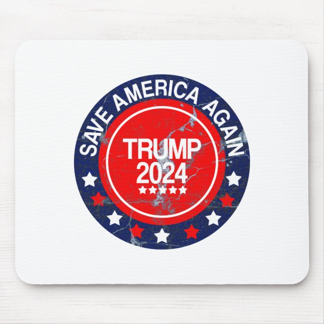 Mousepad bandeiras trump 2024 salvando a américa (Frente)