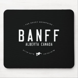 Mousepad Banff Canadian Rockies Norquay Vintage Snowboardin