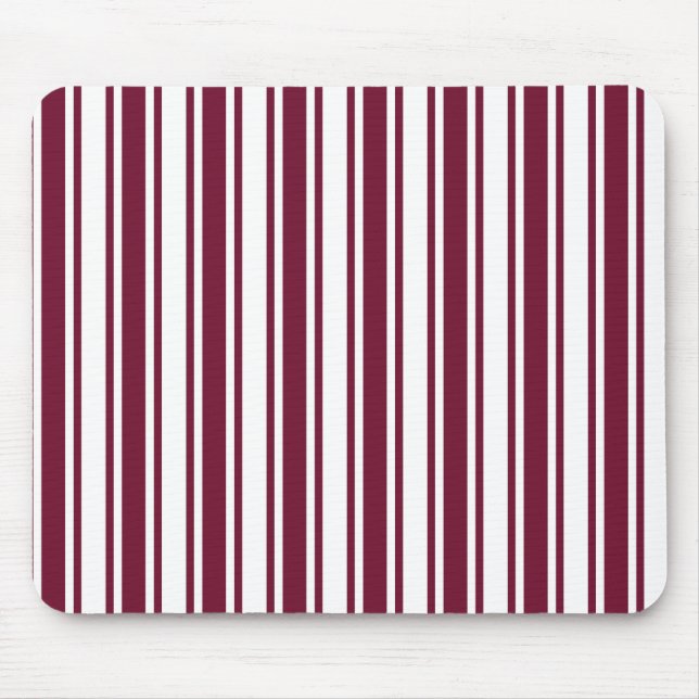 Mousepad Banheiras vermelhas e brancas de doce (Frente)