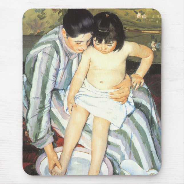 Mousepad Banho da Criança por Mary Cassatt Impressionismo V (Frente)