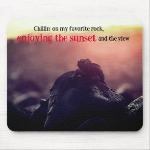 Mousepad Banhos solares da iguana marinha