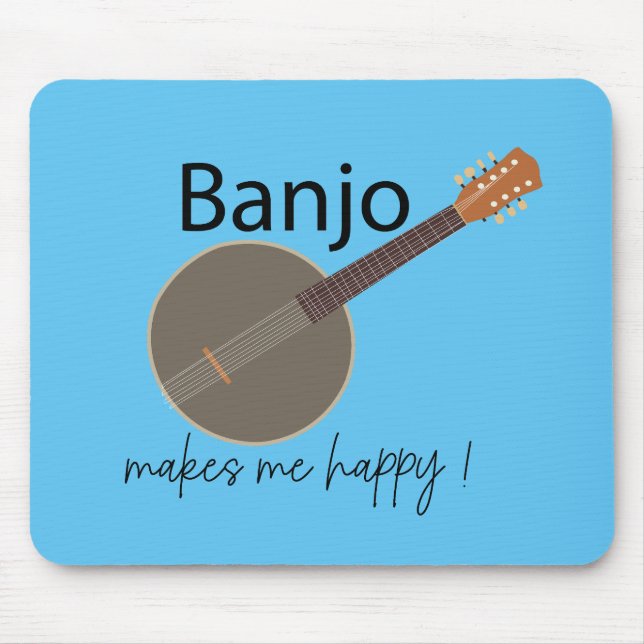 Mousepad Banjo me deixa feliz (Frente)