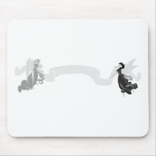 Mousepad Banner da legenda de ângulos de escala de cinza