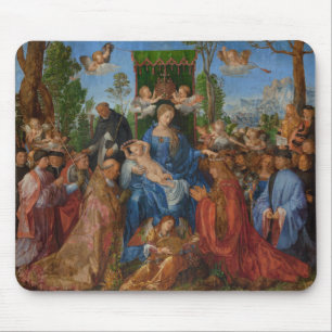 Mousepad Banquete das festões do rosa, 1506 (óleo na