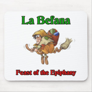Mousepad Banquete de Befana do La (bruxa do Natal) do