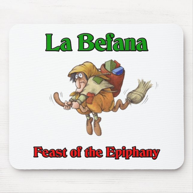 Mousepad Banquete de Befana do La (bruxa do Natal) do (Frente)