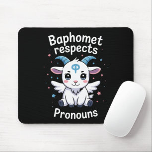 Mousepad Baphomet Transgênero Respeita Pronomes Orgulho Tra