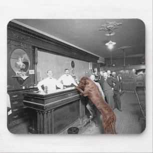 Mousepad Bar 1900 Fotografia do Saloon Amigável a Cão