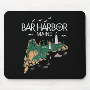 Mousepad Bar de Aiquilos de Praia Harbor Maine