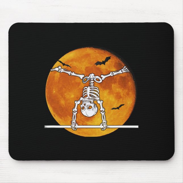 Mousepad Bar Horizontal do Halloween da ginástica do esquel (Frente)