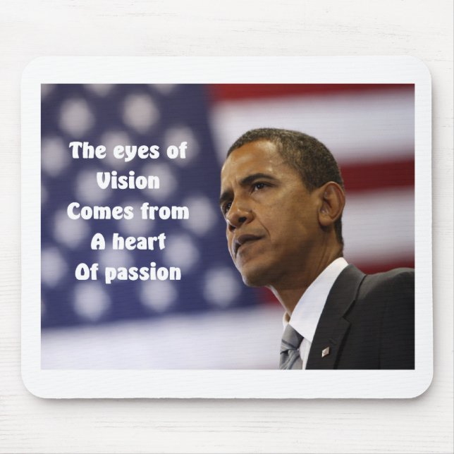 Mousepad Barack Obama coração da paixão (Frente)
