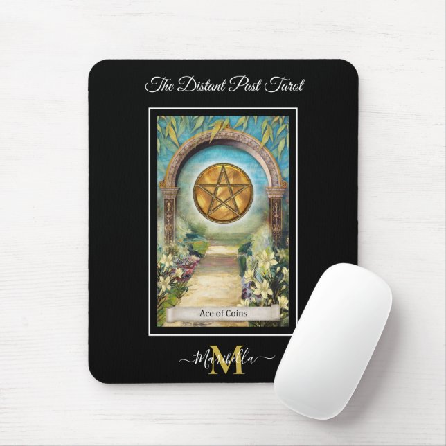 Mousepad Baralho de Tarot do Passado Distante Ás de Moedas  (Com mouse)