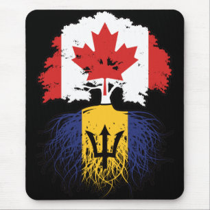 Mousepad Barbados Barbadiana Canada Tree Roots Flag