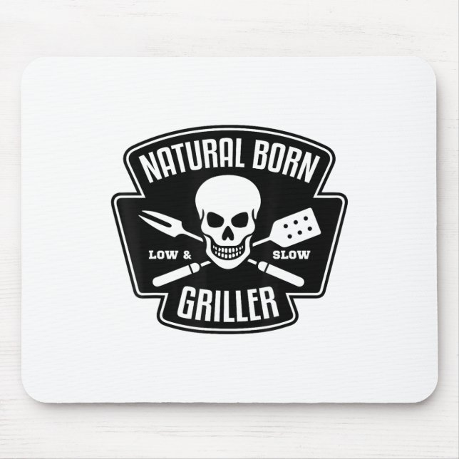 Mousepad Barbecue Natural Nascer Griller Funny Grill Master (Frente)