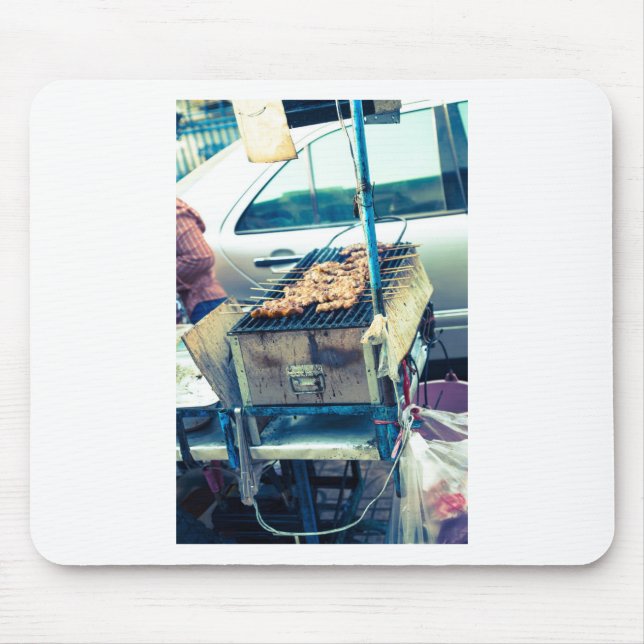 Mousepad Barbeque da comida de Bangkok com esquisitões (Frente)