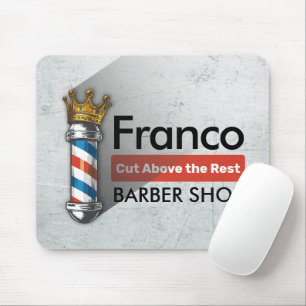 Mousepad Barber Hair Compra Rei Coroa Barbeiro Par Salão