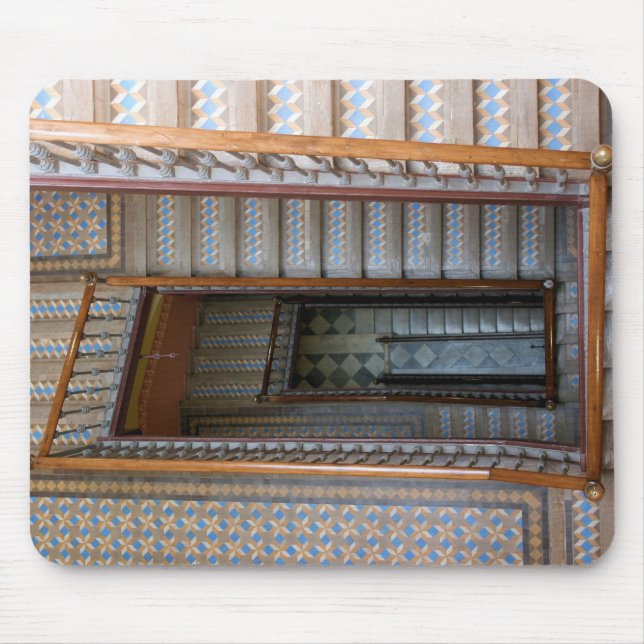 Mousepad Barcelona, Espanha Colorida Stairway Azulejo Mouse (Frente)