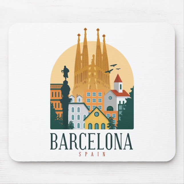 Mousepad BarcelonaSkyline (Frente)