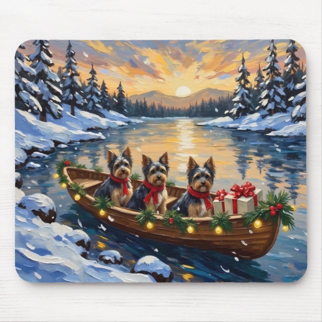 Mousepad Barco de Natal Havanês Feriado (Frente)