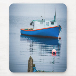Mousepad Barco de Pesca Azul Pequeno
